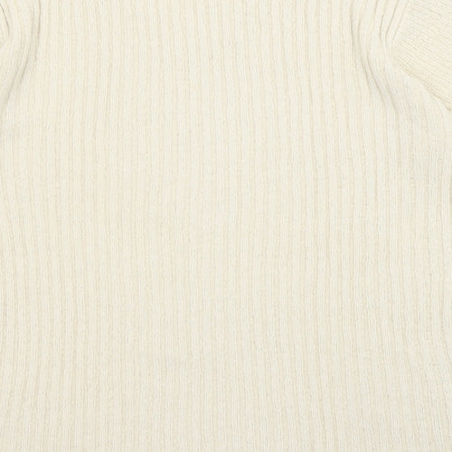 Orvis Womens Beige V-Neck Silk Pullover Jumper Size S