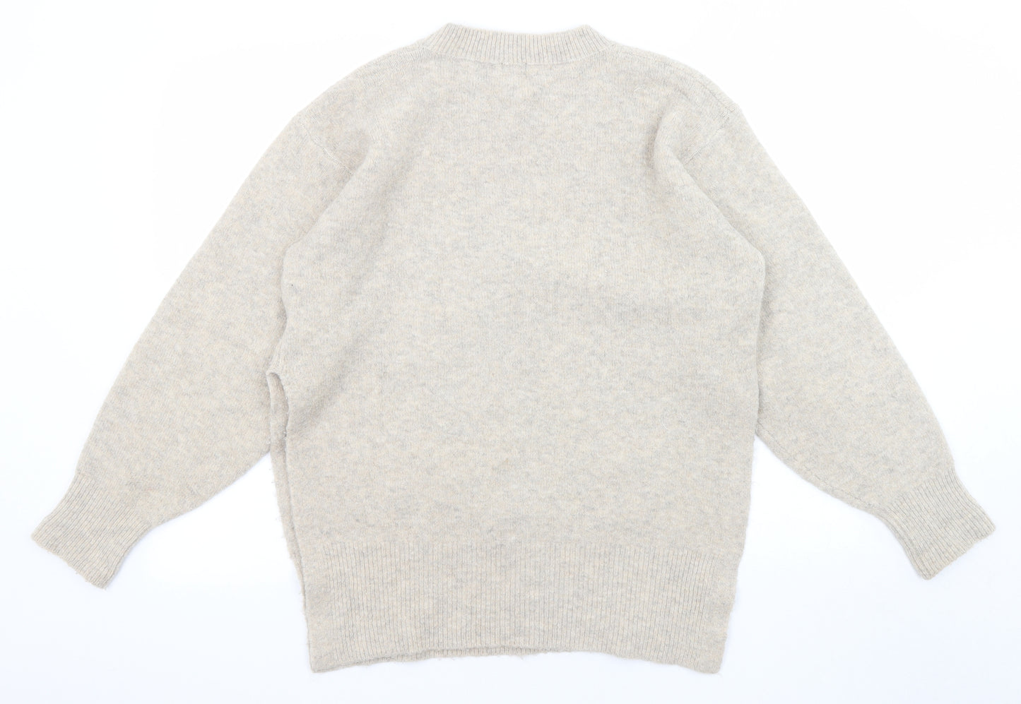 River Island Womens Beige High Neck Acrylic Pullover Jumper Size S