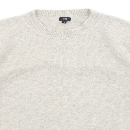River Island Womens Beige High Neck Acrylic Pullover Jumper Size S