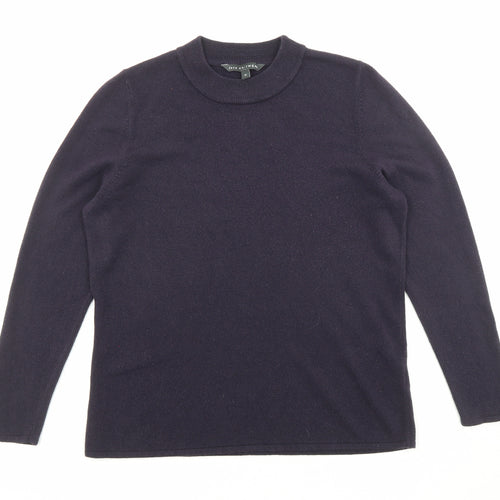 Bonmarché Womens Blue High Neck Acrylic Pullover Jumper Size 16