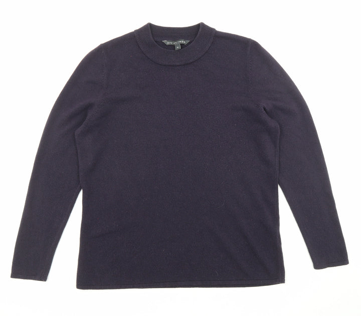 Bonmarché Womens Blue High Neck Acrylic Pullover Jumper Size 16