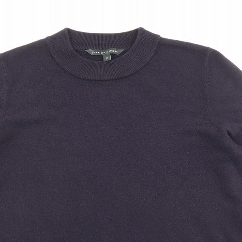 Bonmarché Womens Blue High Neck Acrylic Pullover Jumper Size 16