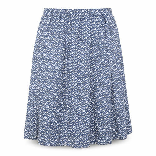 Edmee Collection Womens Blue Floral Polyester A-Line Skirt Size 14 - Size 14-16