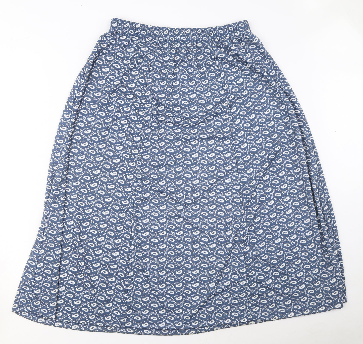 Edmee Collection Womens Blue Floral Polyester A-Line Skirt Size 14 - Size 14-16