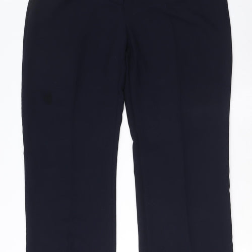 PLANET Womens Blue Polyester Dress Pants Trousers Size 14 L29 in Regular Zip