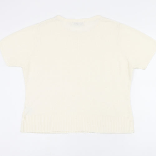 EWM Womens Beige Round Neck Acrylic Pullover Jumper Size 18 - Size 18-20