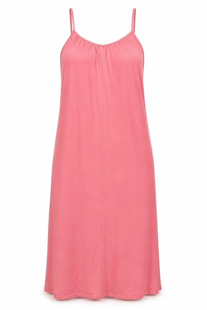 Zara Womens Red Cotton Tank Dress Size 10 V-Neck Pullover - Ribbed fabric