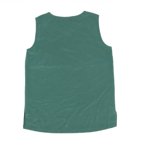 Basler Womens Green Polyester Basic Tank Size 10 Round Neck