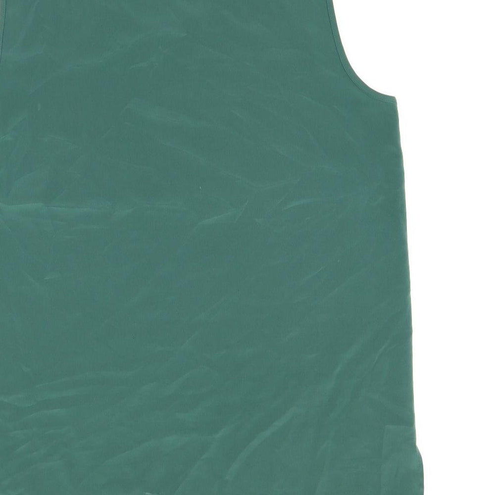 Basler Womens Green Polyester Basic Tank Size 10 Round Neck