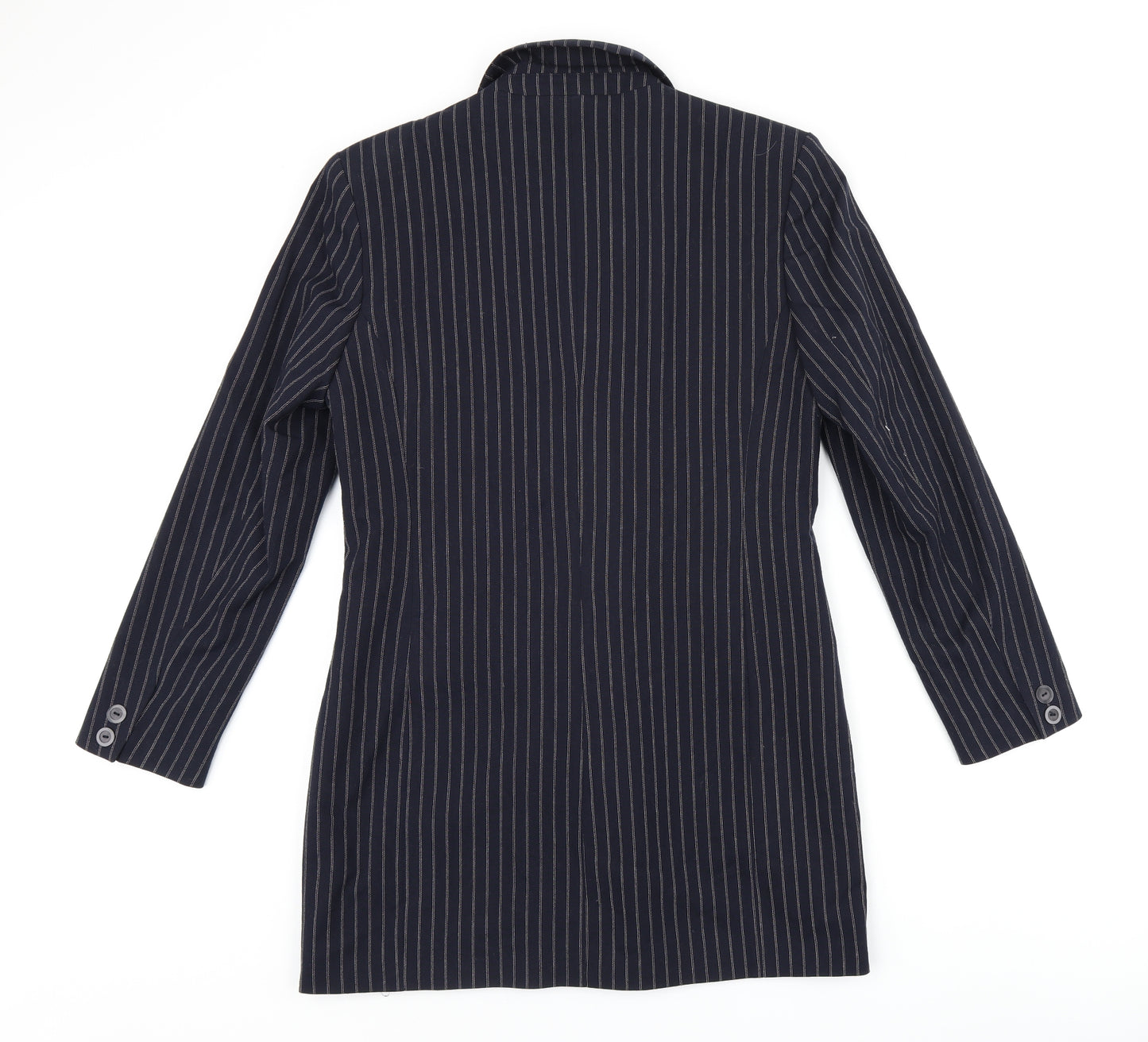 Yessica Womens Blue Striped Jacket Blazer Size 14 Button