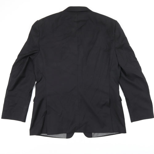 French Connection Mens Black Wool Jacket Suit Jacket Size 42 Regular