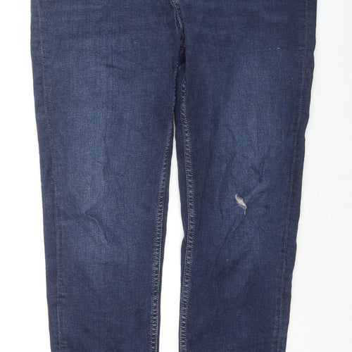 365 Denim Womens Blue Cotton Straight Jeans Size 18 L30 in Regular Zip