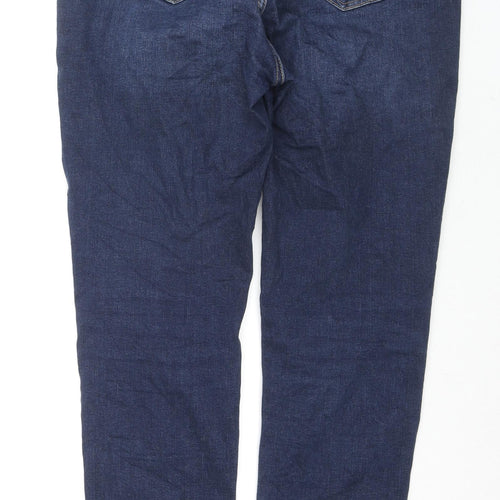 365 Denim Womens Blue Cotton Straight Jeans Size 18 L30 in Regular Zip