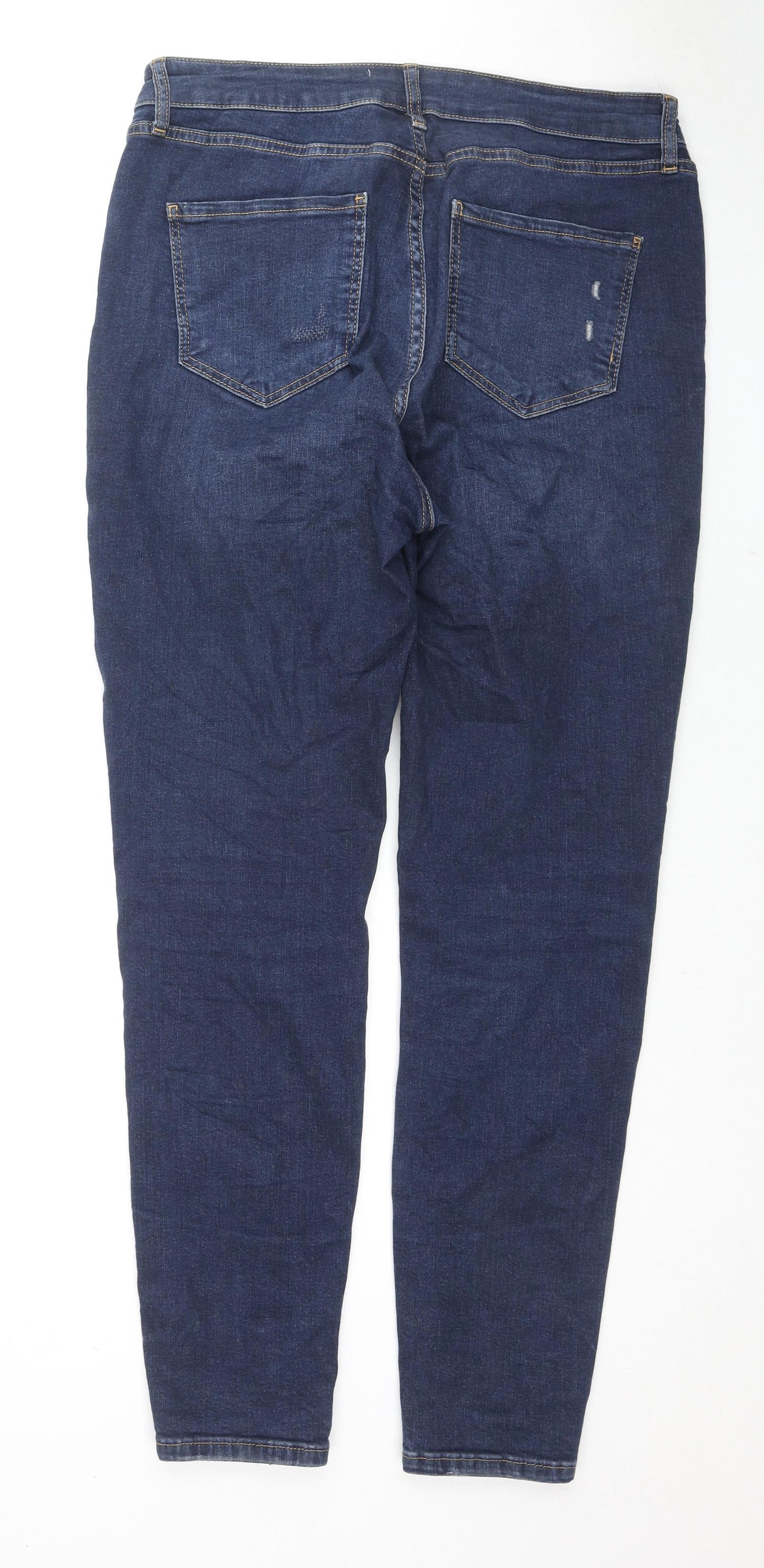 365 Denim Womens Blue Cotton Straight Jeans Size 18 L30 in Regular Zip