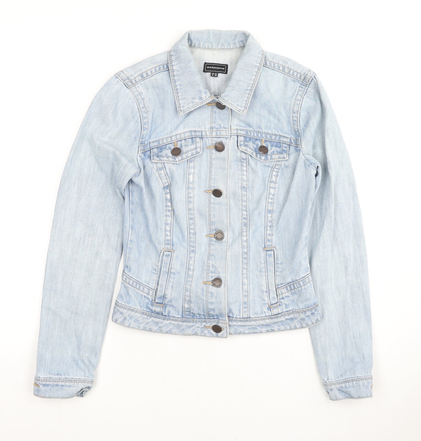 Warehouse Womens Blue Jacket Size 8 Button