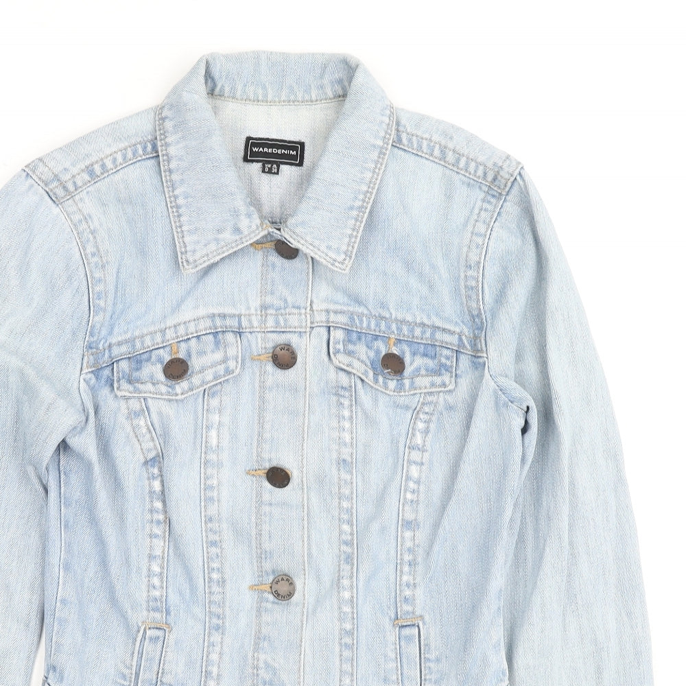 Warehouse Womens Blue Jacket Size 8 Button
