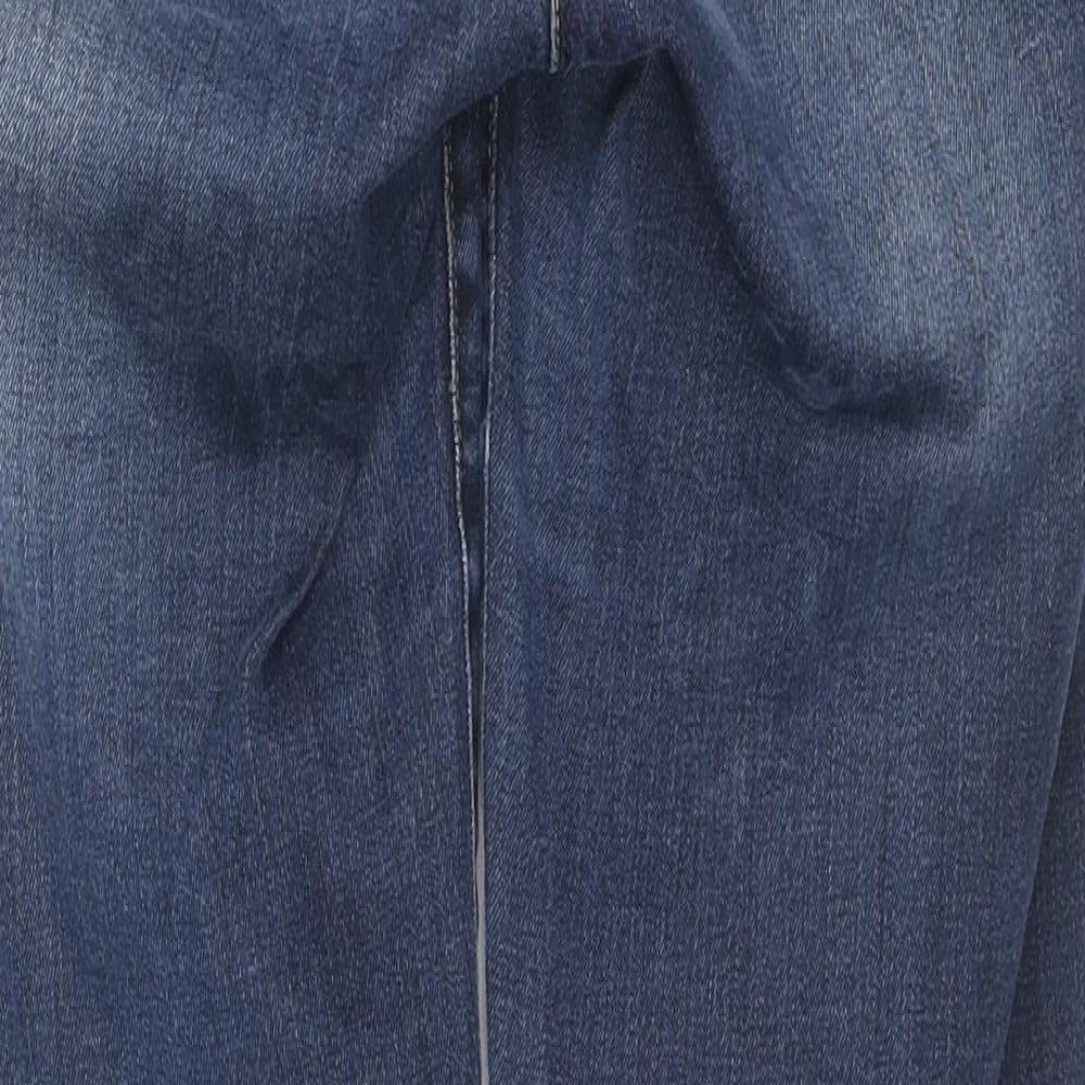 NEXT Womens Blue Cotton Skinny Jeans Size 12 L30 in Regular Zip