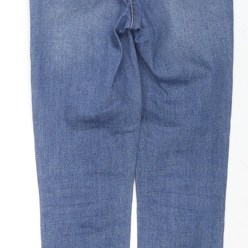 Matalan Womens Blue Cotton Skinny Jeans Size 8 L24 in Regular Zip