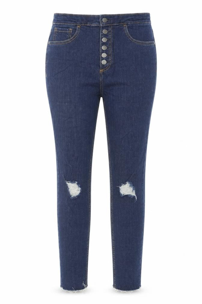 Pull&Bear Womens Blue Cotton Skinny Jeans Size 10 L27 in Regular Zip