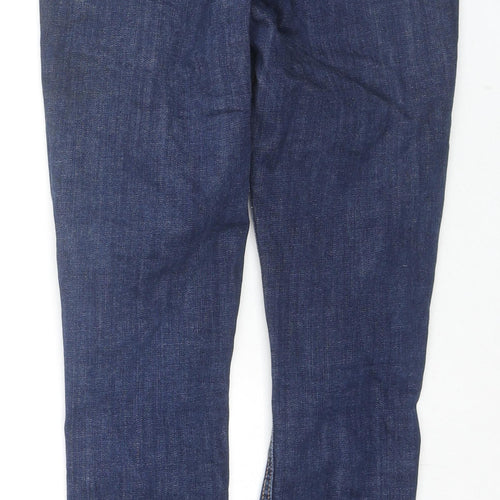 Pull&Bear Womens Blue Cotton Skinny Jeans Size 10 L27 in Regular Zip
