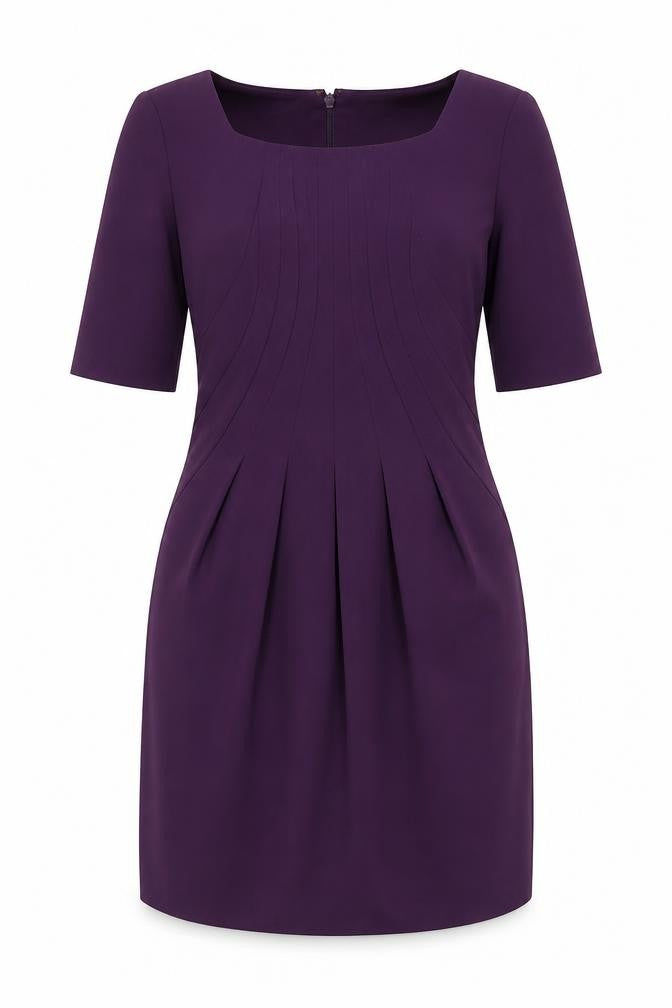 VERO MODA Womens Purple Polyester A-Line Size XS Round Neck Zip - Label Size 160/80A
