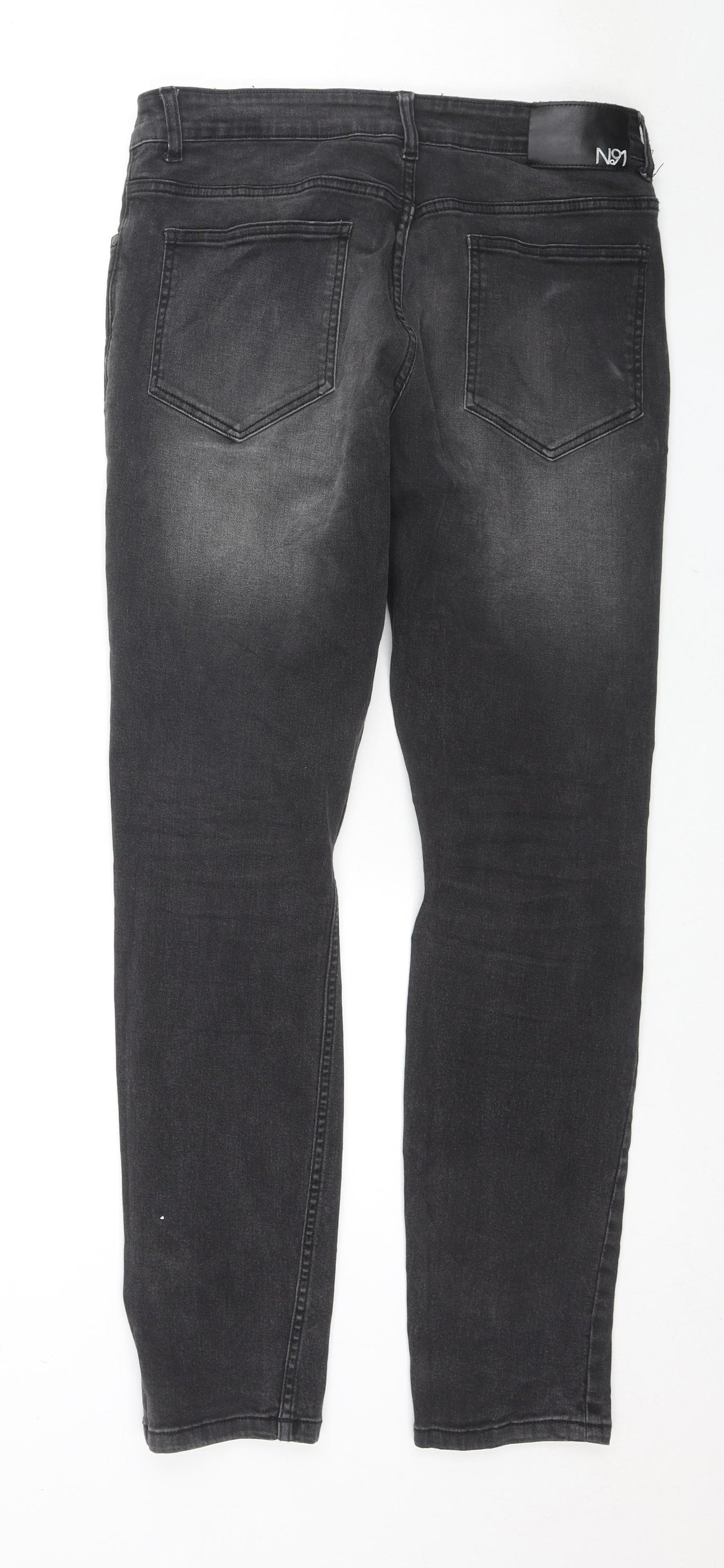 Nº91 Womens Black Cotton Skinny Jeans Size 34 in L32 in Regular Zip