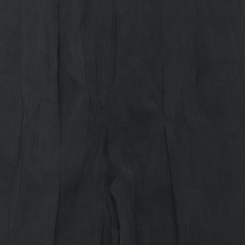 Per Una Womens Black Cupro Culotte Shorts Size 16 L19 in Regular Zip