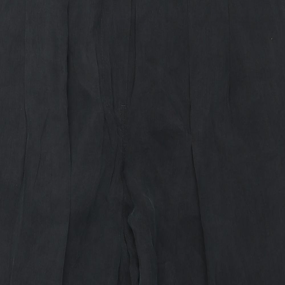 Per Una Womens Black Cupro Culotte Shorts Size 16 L19 in Regular Zip