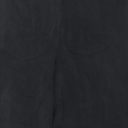 Per Una Womens Black Cupro Culotte Shorts Size 16 L19 in Regular Zip
