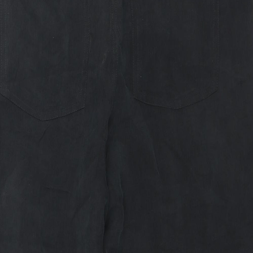 Per Una Womens Black Cupro Culotte Shorts Size 16 L19 in Regular Zip
