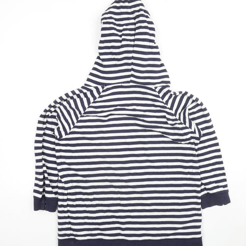 Gap Womens Blue Striped Viscose Pullover Hoodie Size M Pullover