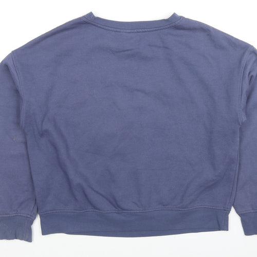 Disney Womens Blue Cotton Pullover Hoodie Size 10 Pullover - Stitch & Angel, Size 10-12