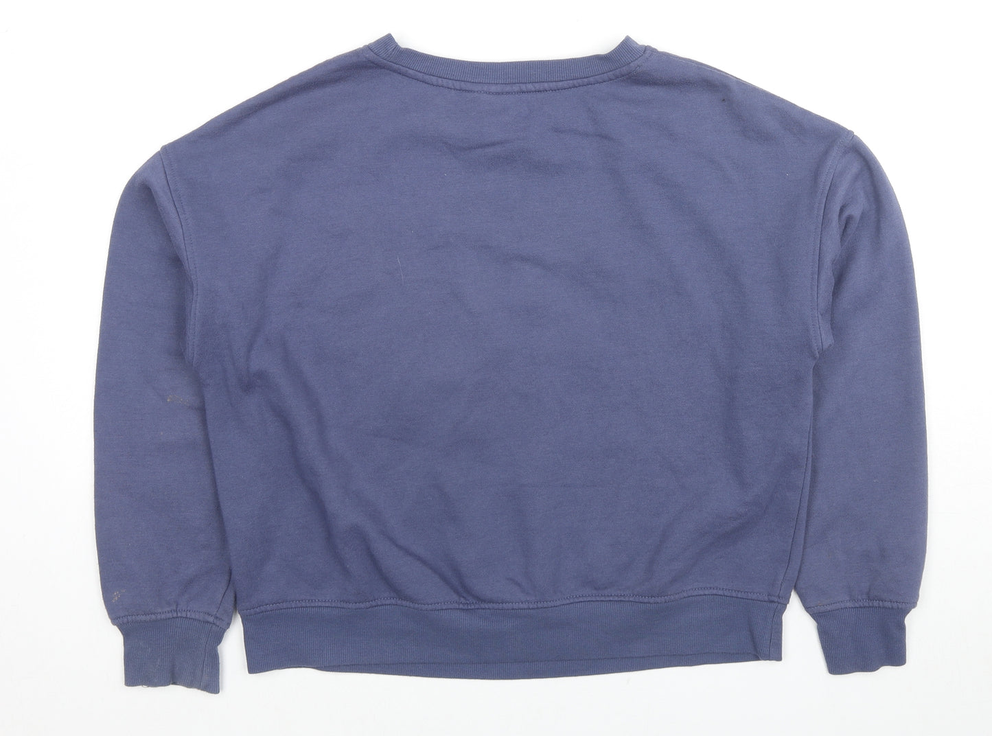 Disney Womens Blue Cotton Pullover Hoodie Size 10 Pullover - Stitch & Angel, Size 10-12