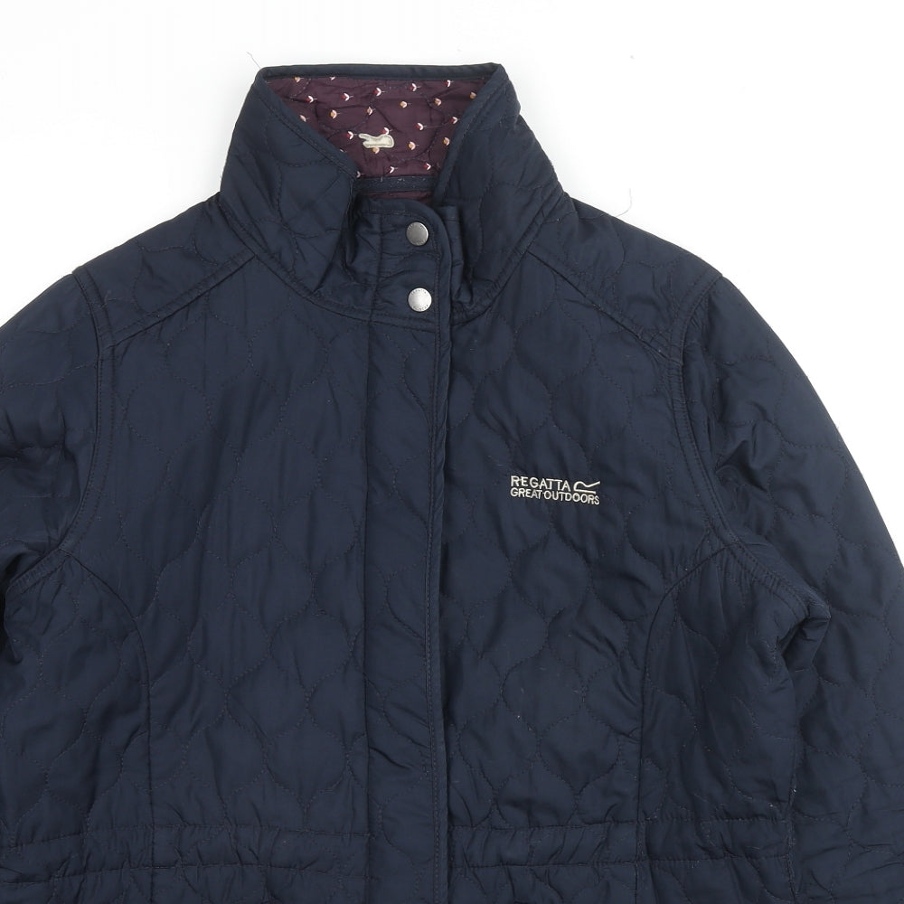 Regatta Womens Blue Quilted Jacket Size 16 Zip