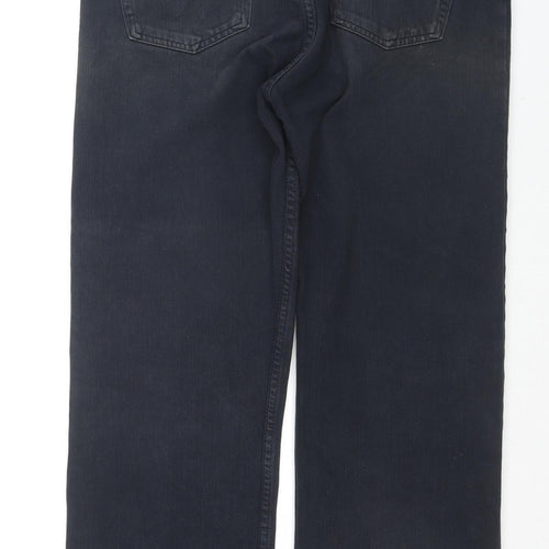 Burton Mens Blue Cotton Straight Jeans Size 36 in L29 in Regular Zip