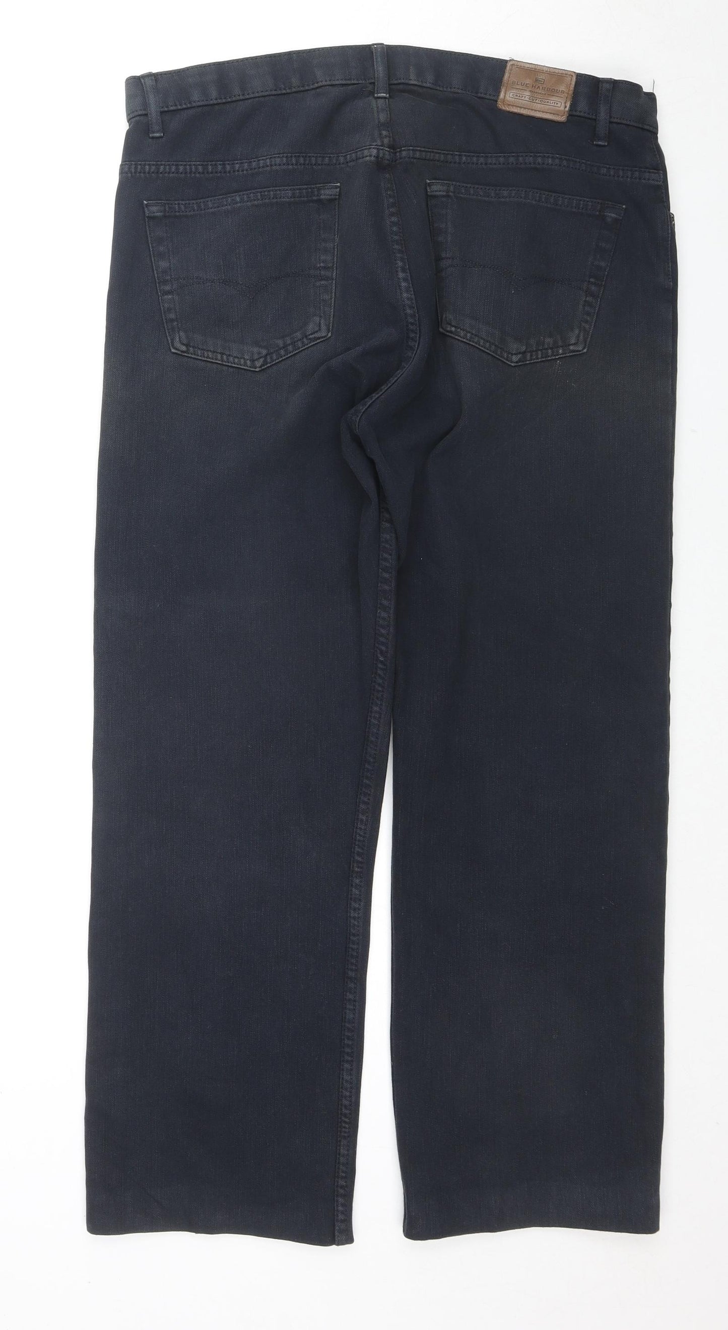 Burton Mens Blue Cotton Straight Jeans Size 36 in L29 in Regular Zip