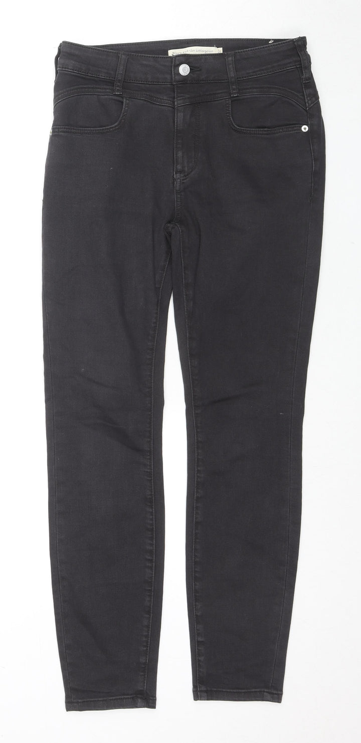 Pilcro Womens Black Cotton Skinny Jeans Size 28 in L27 in Regular Zip
