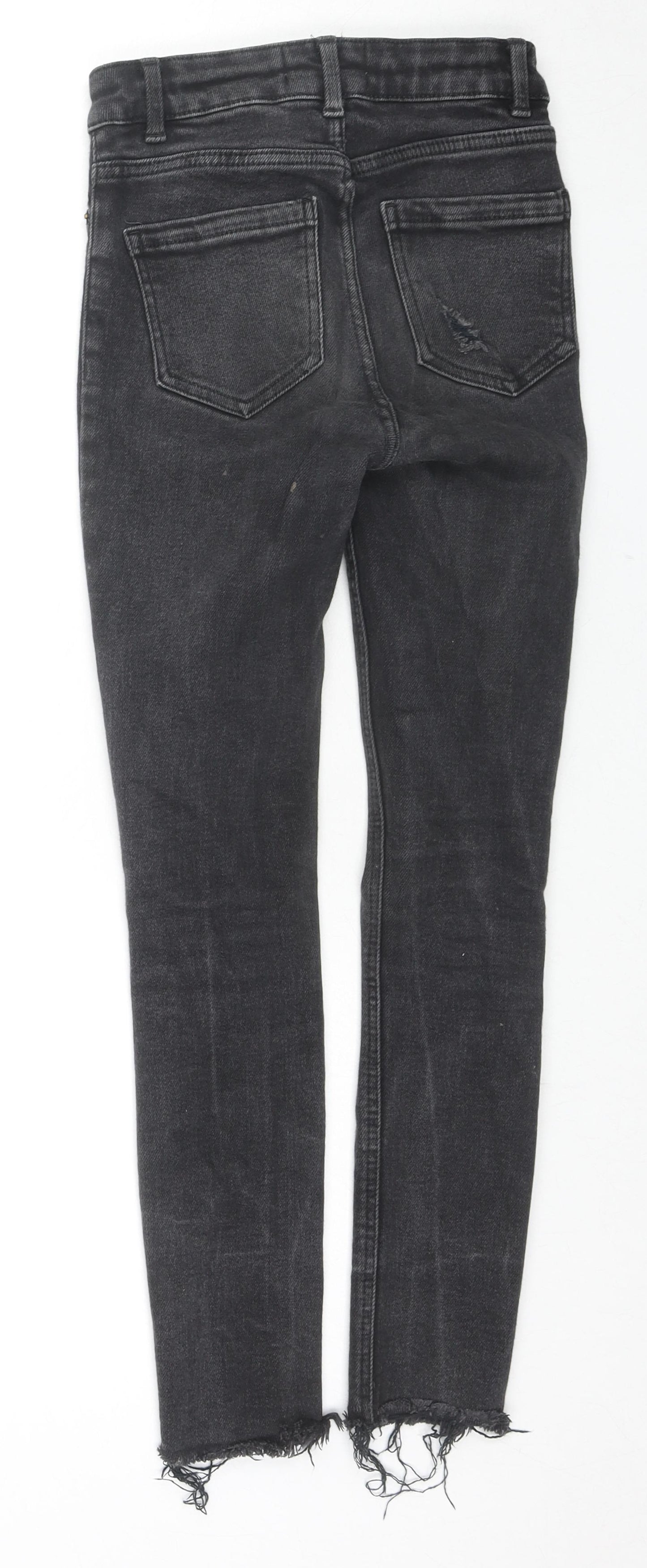 New Look Girls Black Cotton Skinny Jeans Size 12 Years L24 in Regular Zip