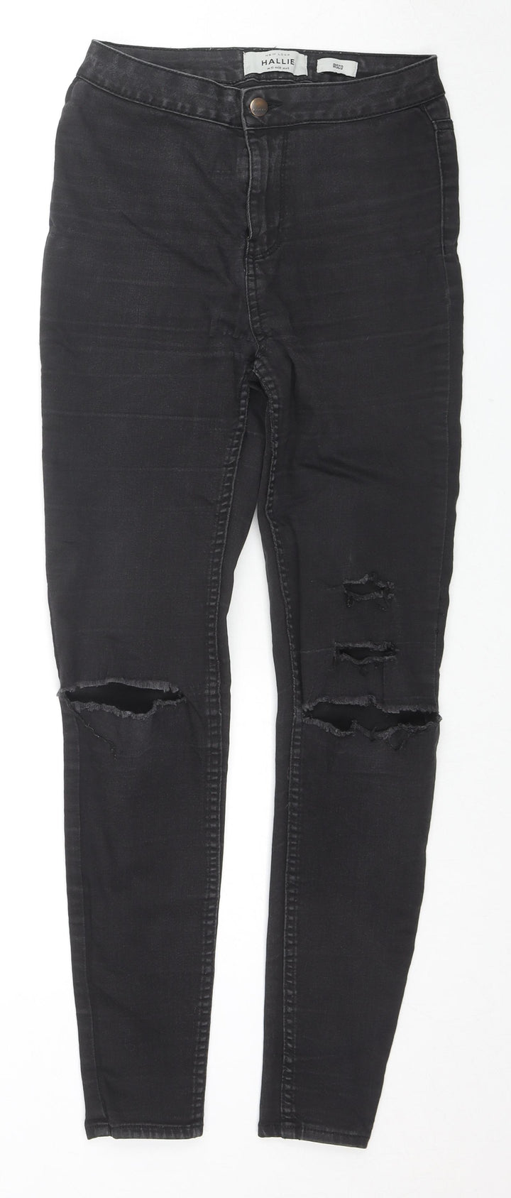 New Look Womens Black Cotton Skinny Jeans Size 10 L27 in Regular Zip
