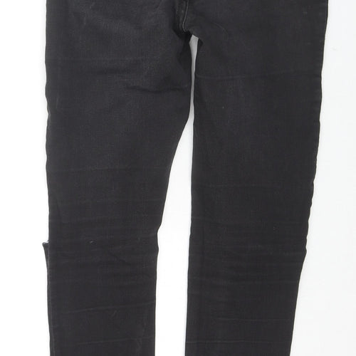 New Look Womens Black Cotton Skinny Jeans Size 10 L27 in Regular Zip