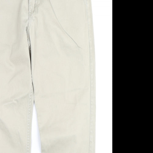 Lee Womens Beige Cotton Straight Jeans Size 34 in L32 in Regular Zip