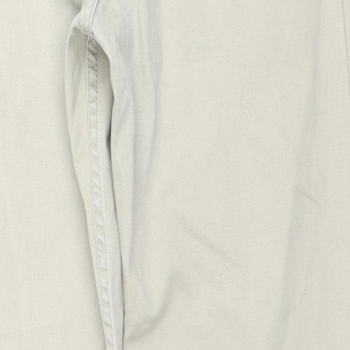 Lee Womens Beige Cotton Straight Jeans Size 34 in L32 in Regular Zip