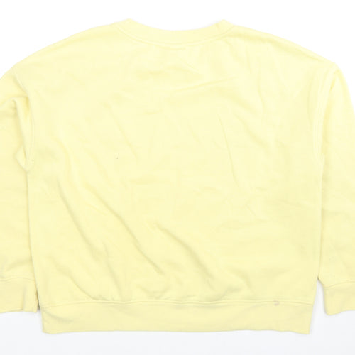 Disney Womens Yellow Cotton Pullover Sweatshirt Size 12 Pullover - Winnie the Pooh, Size 12-14