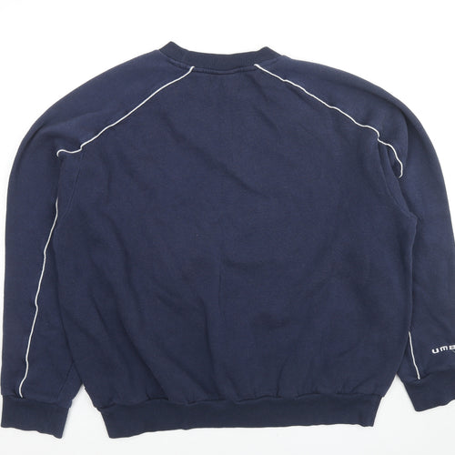 Umbro Mens Blue Polyester Pullover Sweatshirt Size 2XL - Logo