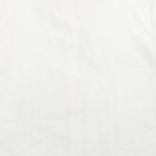 C&A Womens White Polyester Basic Button-Up Size 16 Collared
