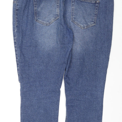 NEXT Womens Blue Cotton Skinny Jeans Size 18 L28 in Regular