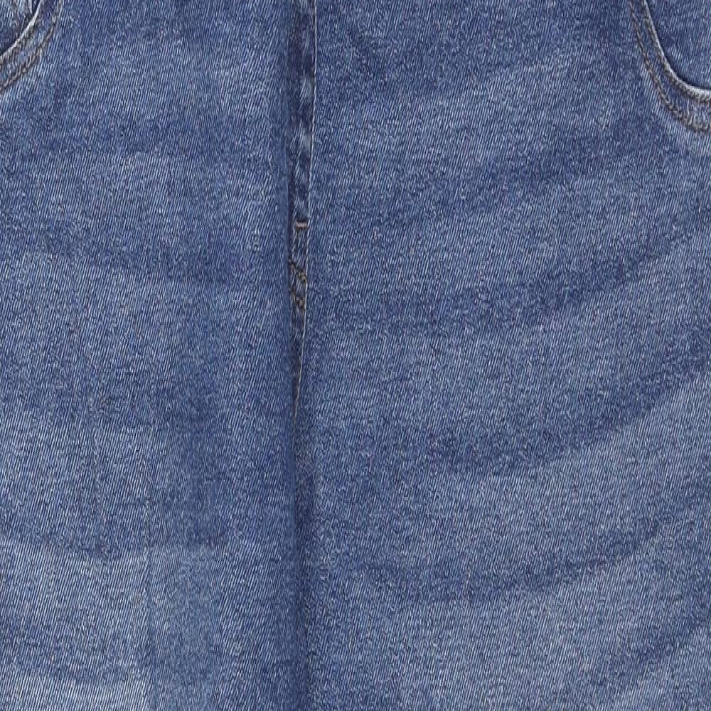 NEXT Womens Blue Cotton Skinny Jeans Size 18 L28 in Regular