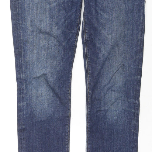 H&M Womens Blue Cotton Jegging Jeans Size 28 in L30 in Regular Zip