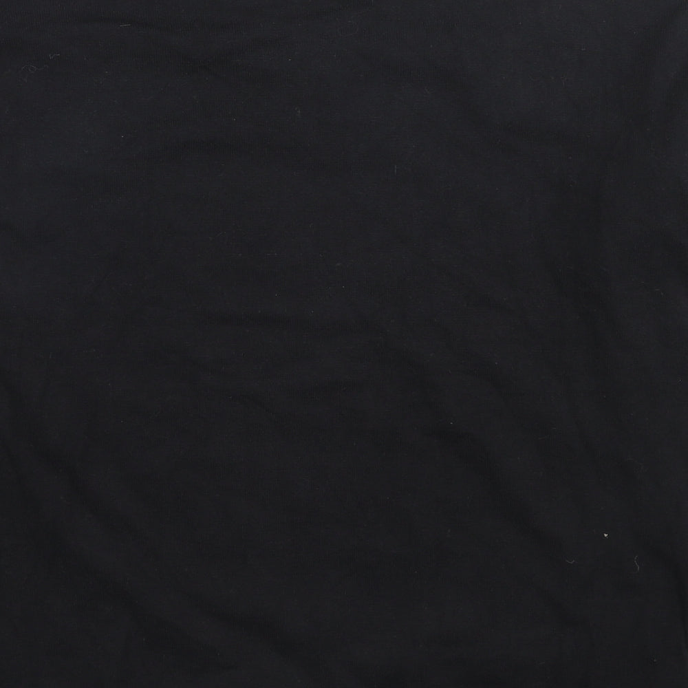 NEXT Womens Black Round Neck Viscose Pullover Jumper Size S - Sequin Detail Stars