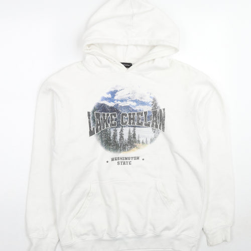 PRETTYLITTLETHING Womens White Polyester Pullover Hoodie Size S Pullover - Lake Chelan, Washington